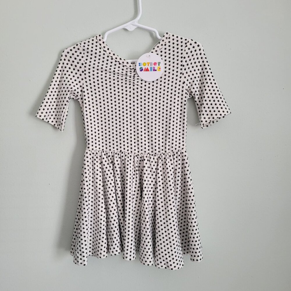 Dot Dot Smile Dress Girl's 2T Toddler Black Stars Twirl Ballerina NWT